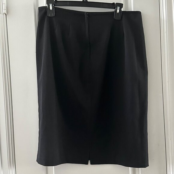 Blu Sage Womens Black Knee-Length Pencil Skirt Size 12 Polyester Blend - Picture 4 of 8